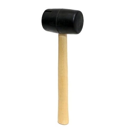 Pinpoint 8 oz Rubber Mallet Hammer with Black Head & Hardwood Handle PI2751268